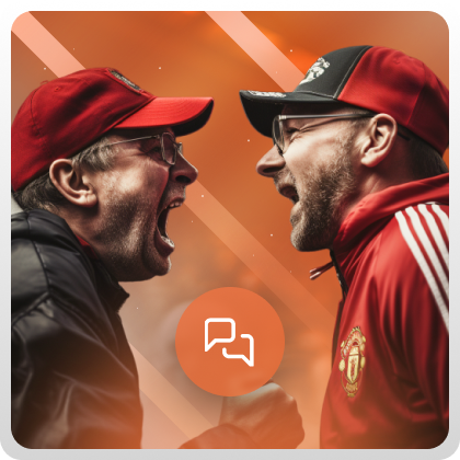 Picture of two men screaming at each other